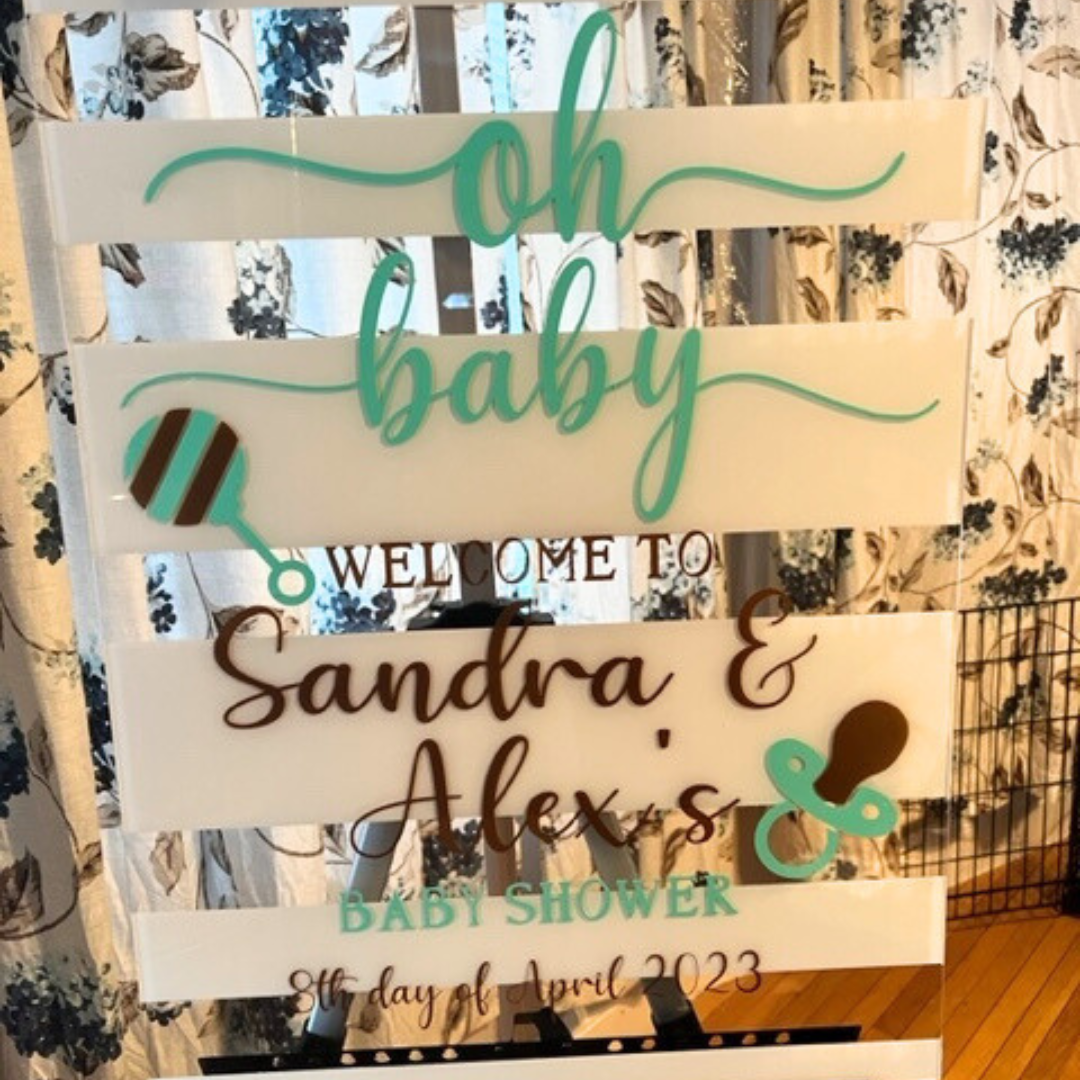 Stripes Baby Shower Sign