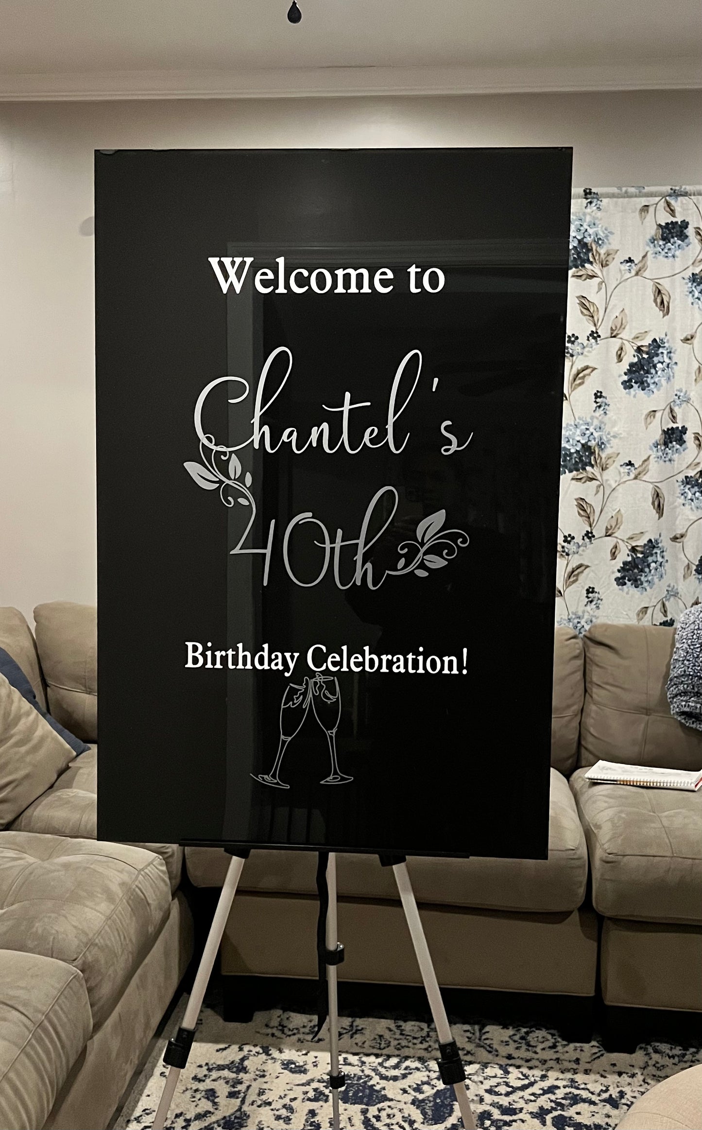 Elegant Birthday Sign