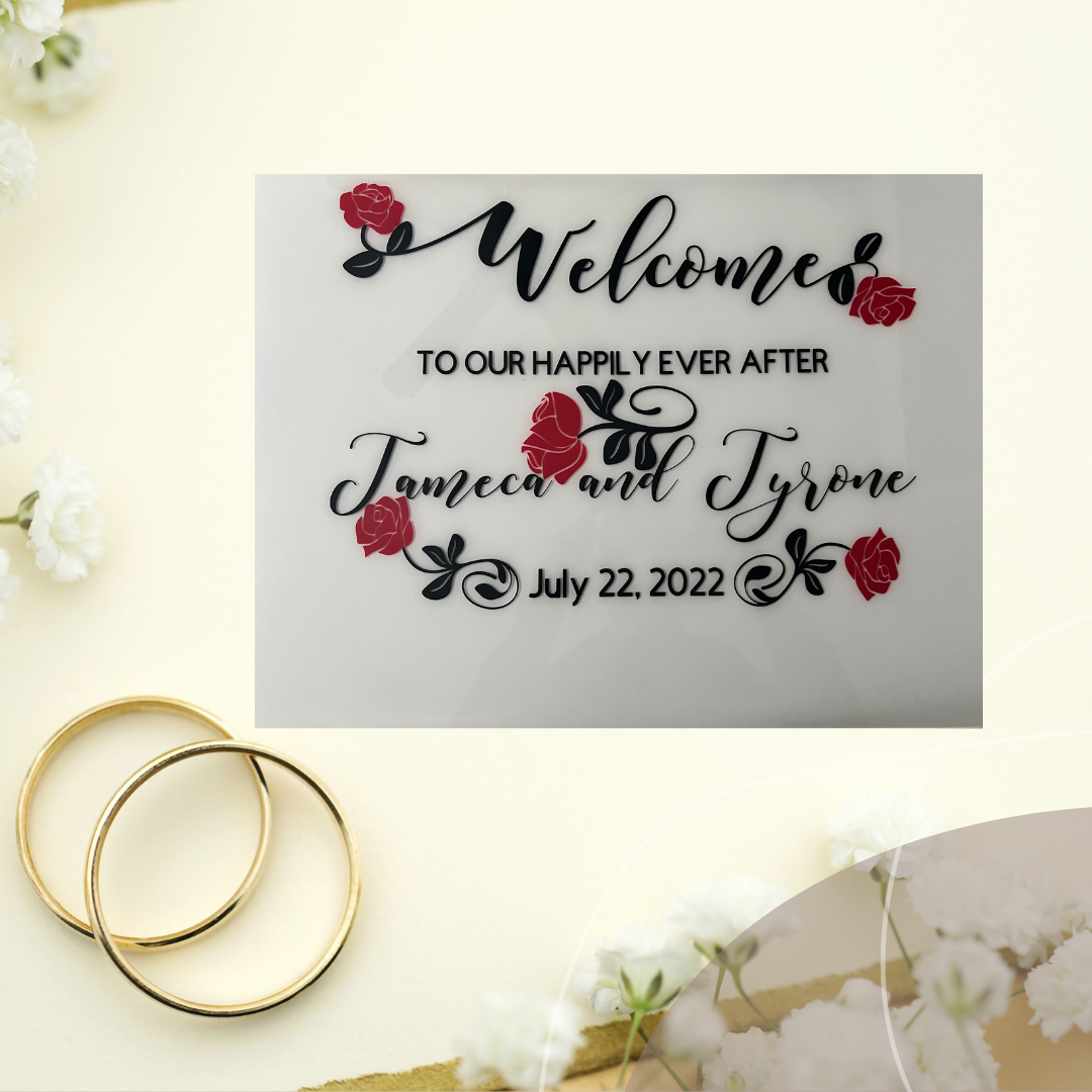 Roses Wedding Sign