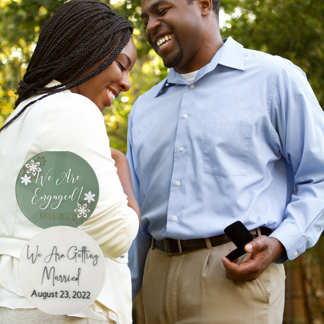 Flowers Engagement Sign