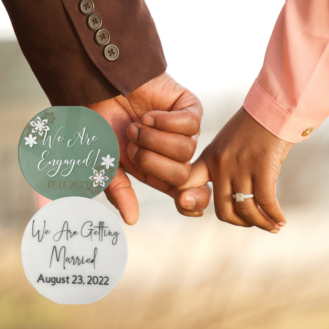 Flowers Engagement Sign