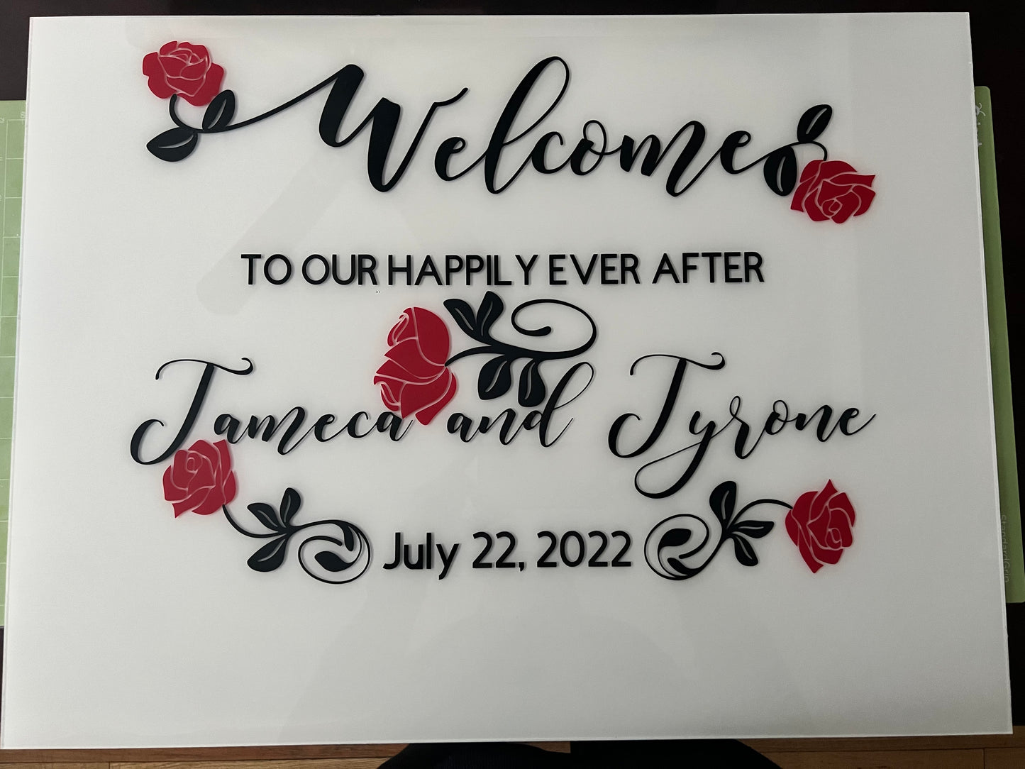 Roses Wedding Sign